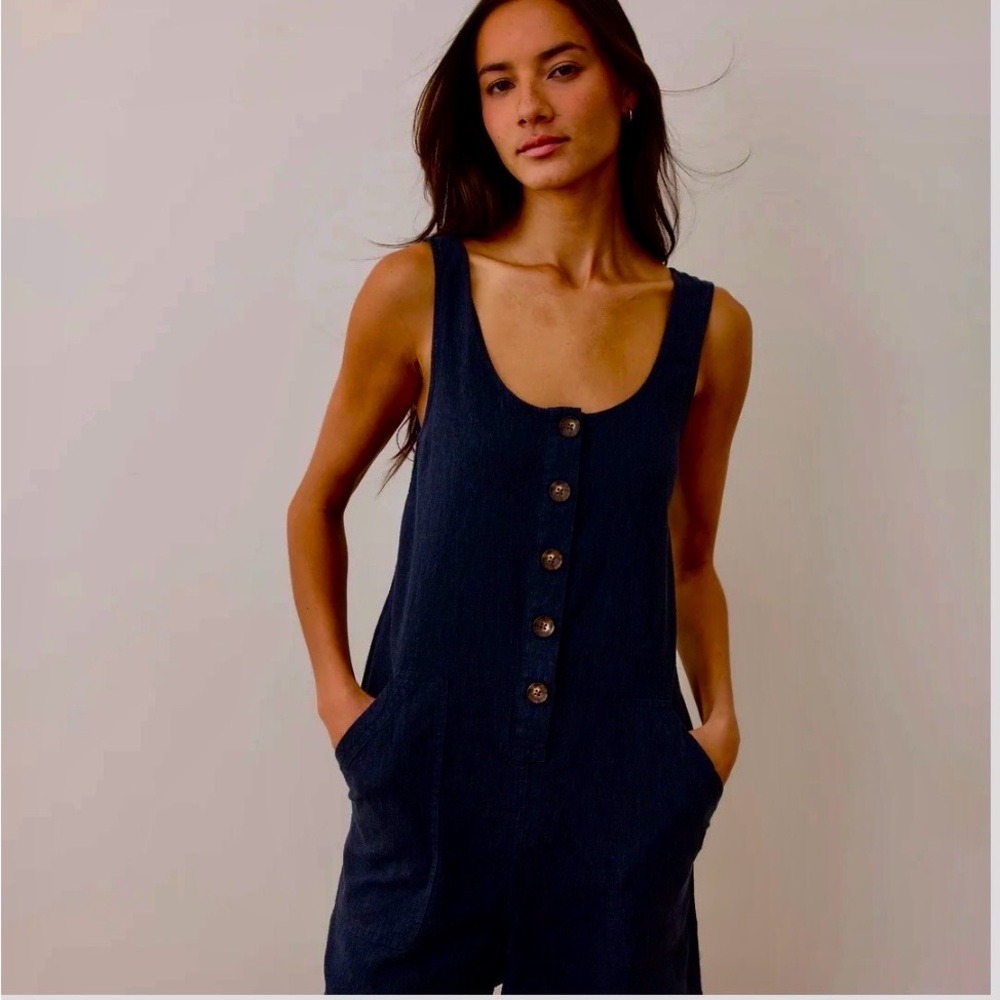 Marine Layer Blue Romper